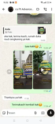 Testimonial Papan Bunga Pernikahan karang layung
