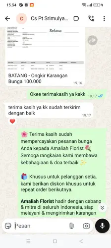 Testimonial Papan Bunga karang layung