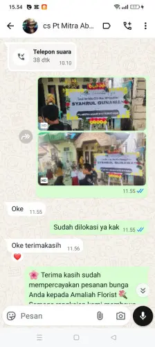 Testimonial Papan Bunga karang layung