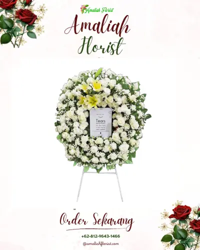 Krans Bunga Duka Cita karang layung